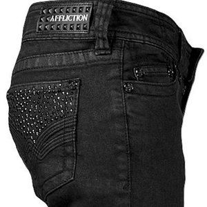 Affliction Jade Rhinestone Embroidered Bootcut Jeans